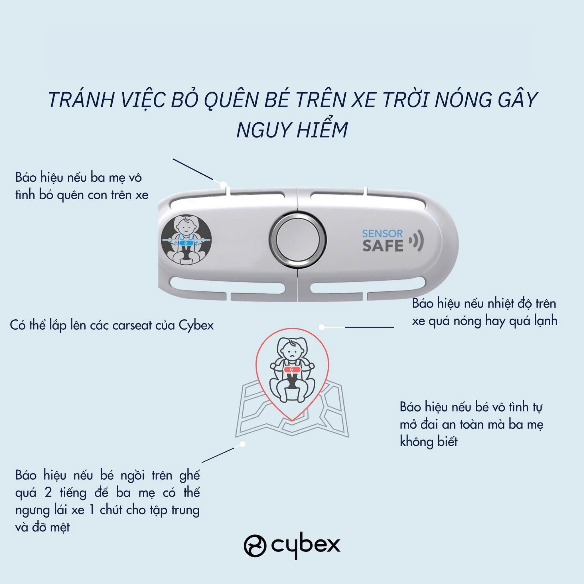  Bộ Cảm Biến An Toàn Sensorsafe Cho Ghế Ngồi Ô Tô Cybex 