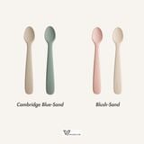  (A) Set 2 Thìa Ăn Dặm Silicone Mushie Cho Bé 