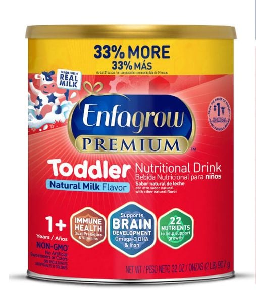  Sữa Enfagrow Premium Toddler Nutritional Drink Natural Milk Flavor Cho Bé Từ 12 - 36 Tháng (907g) 