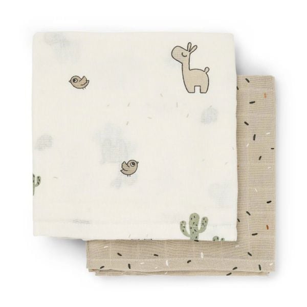  Set 2 Khăn Vỗ Ợ Lalee Cotton Done By Deer (65 x 65 cm) 