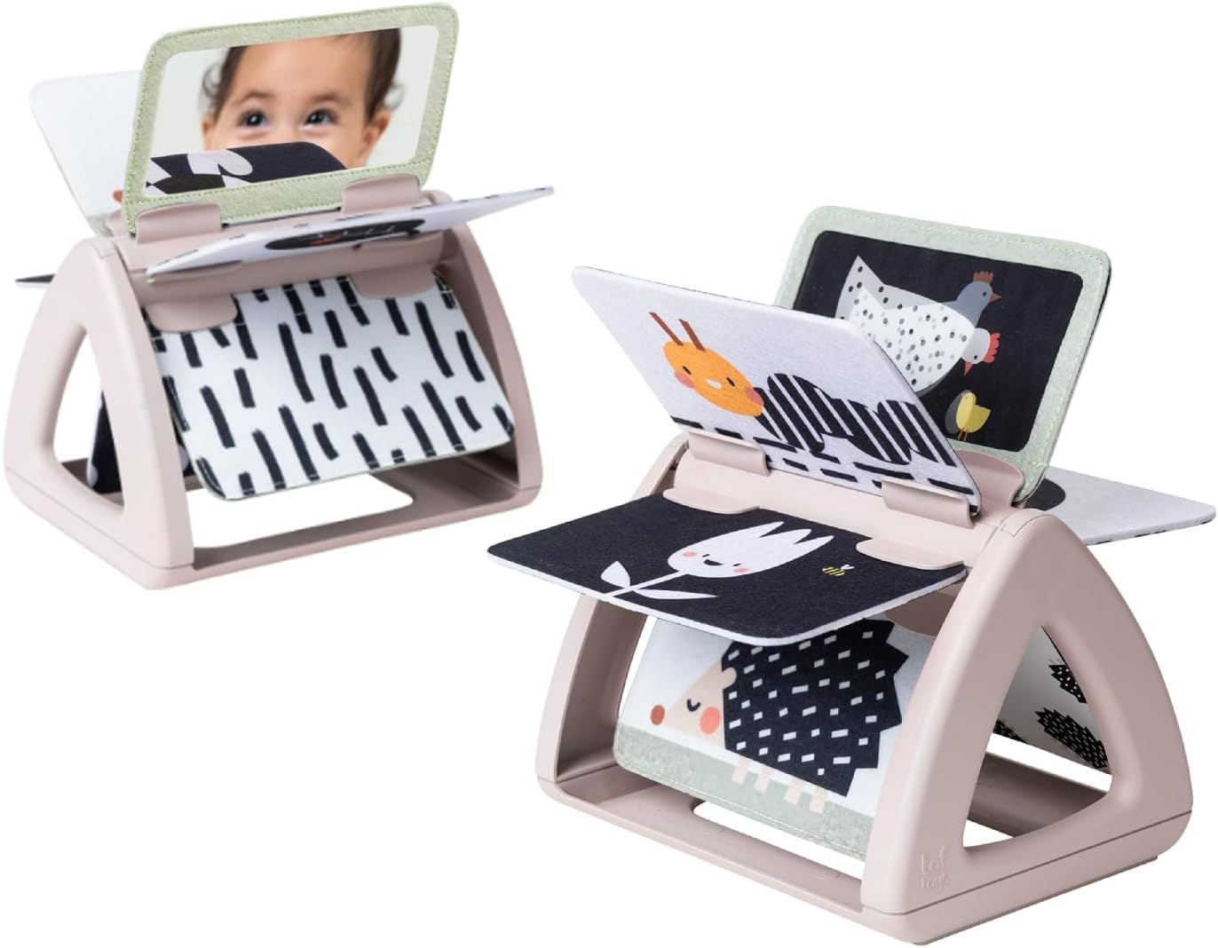  Sách Vải Xoay Hỗ Trợ Tập Lẫy Cho Bé Taf Toys Black & White Spinning Book 