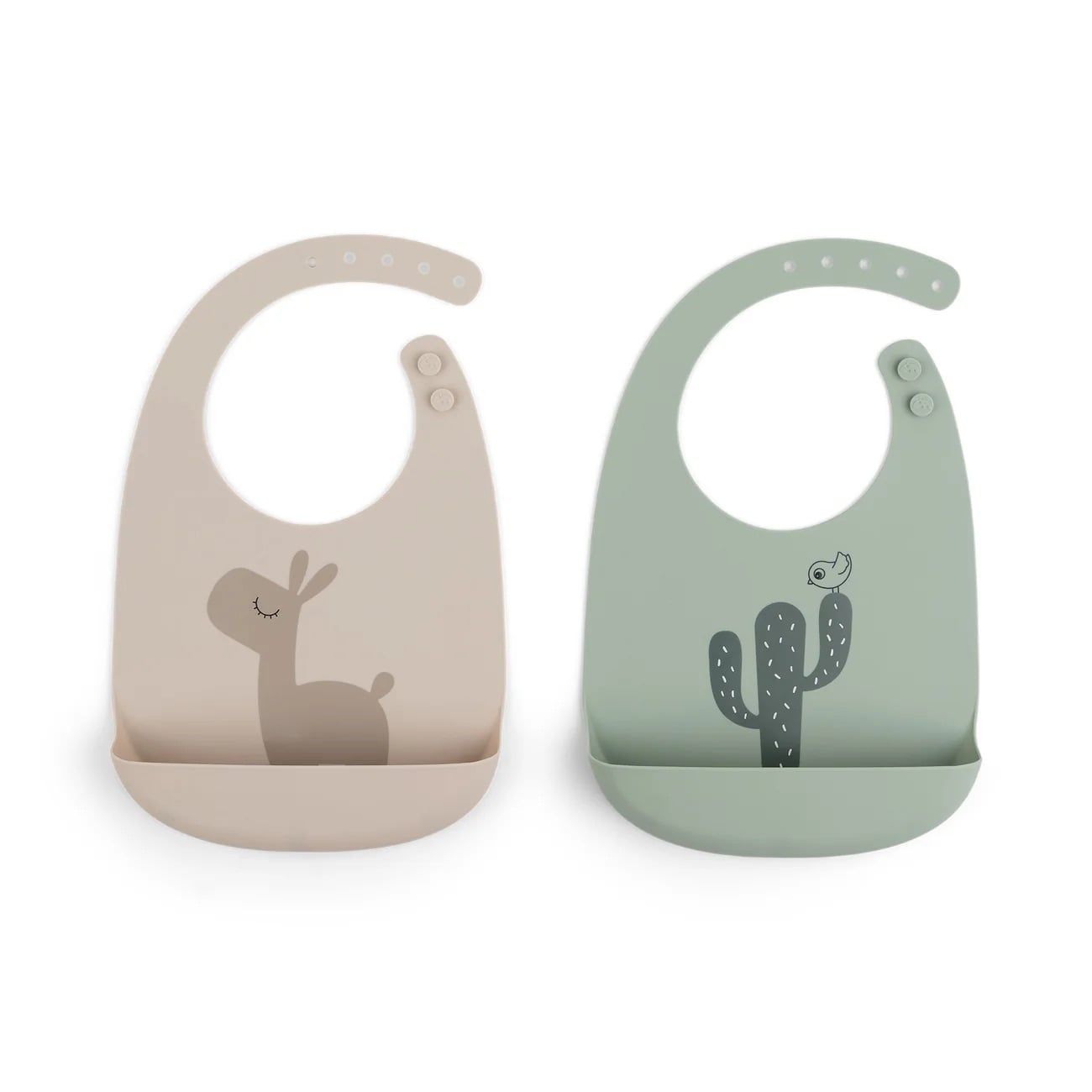  Set 2 Yếm Silicone Done By Deer Lalee - Màu Sand/Green 