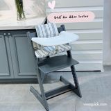  (A) Ghế Ăn Dặm LouLou (Nguyên Set) - Màu Xám 