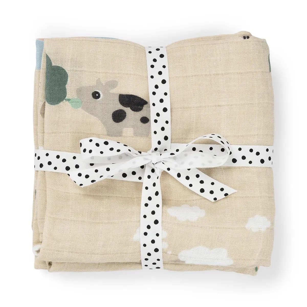  Set 2 Khăn Vỗ Ợ Tiny Farm Cotton Done By Deer (65 x 65 cm) 