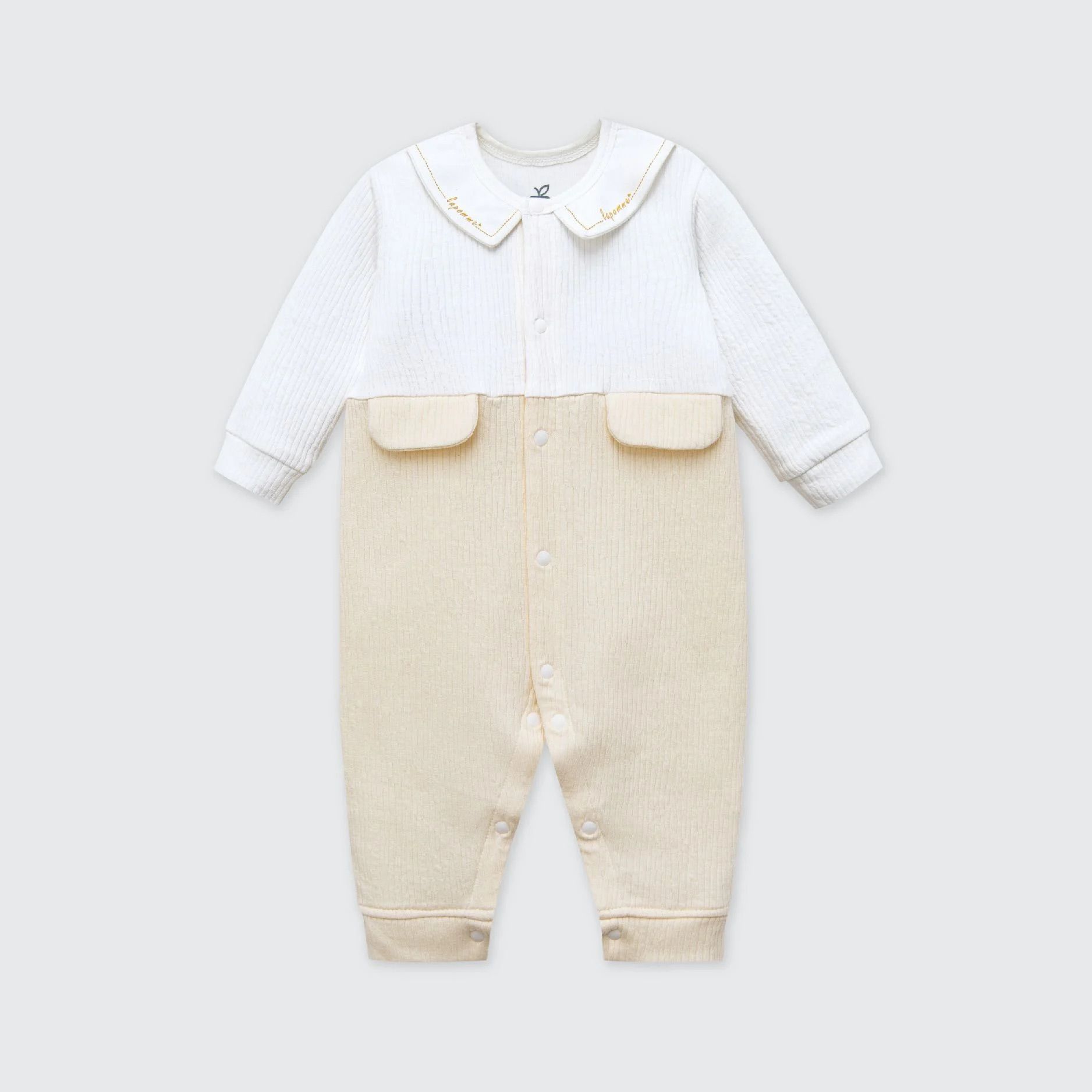  Body Dài Tay La Pomme Dệt Vân Chìm - Màu Vàng 