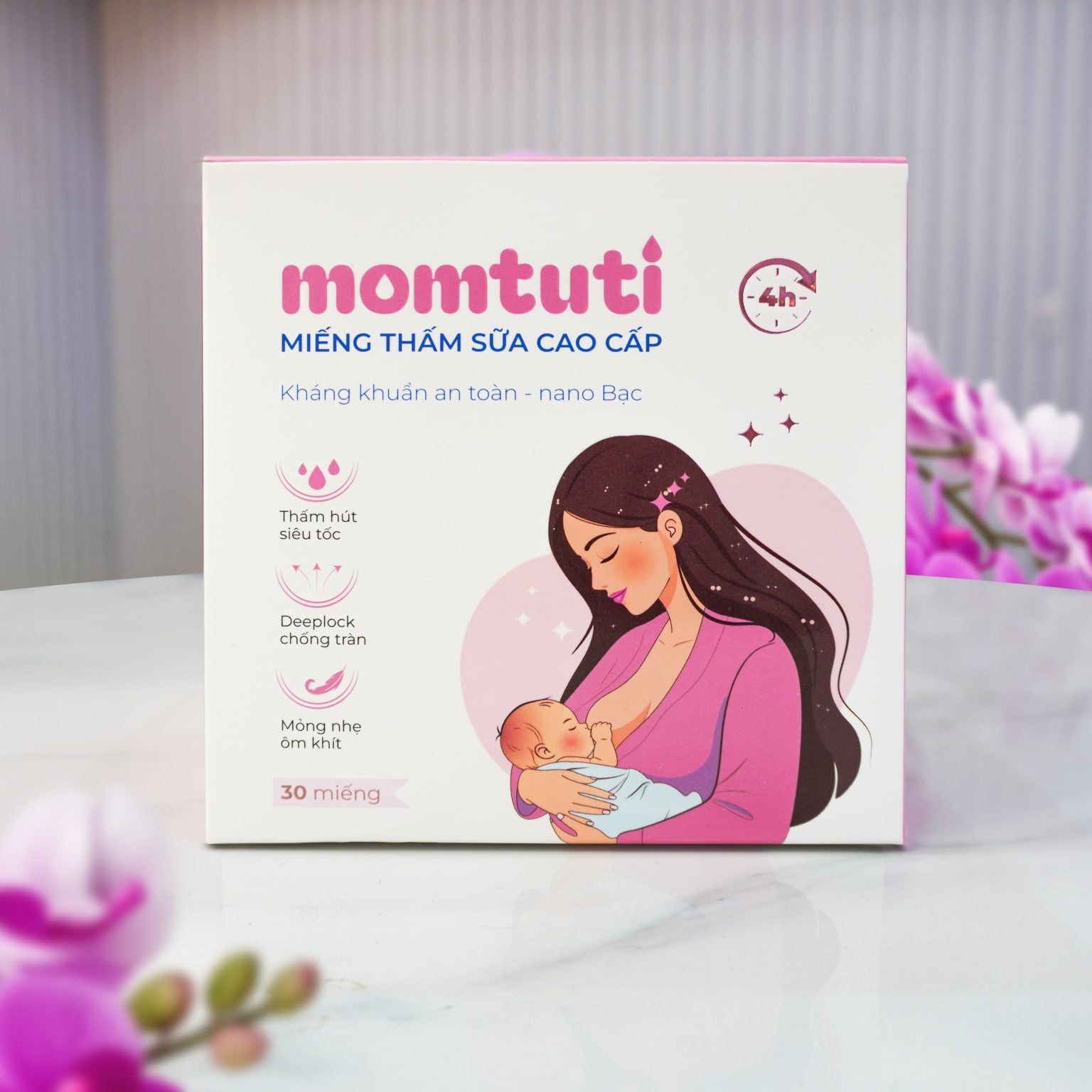 Miếng Lót Thấm Sữa Cao Cấp Momtuti 