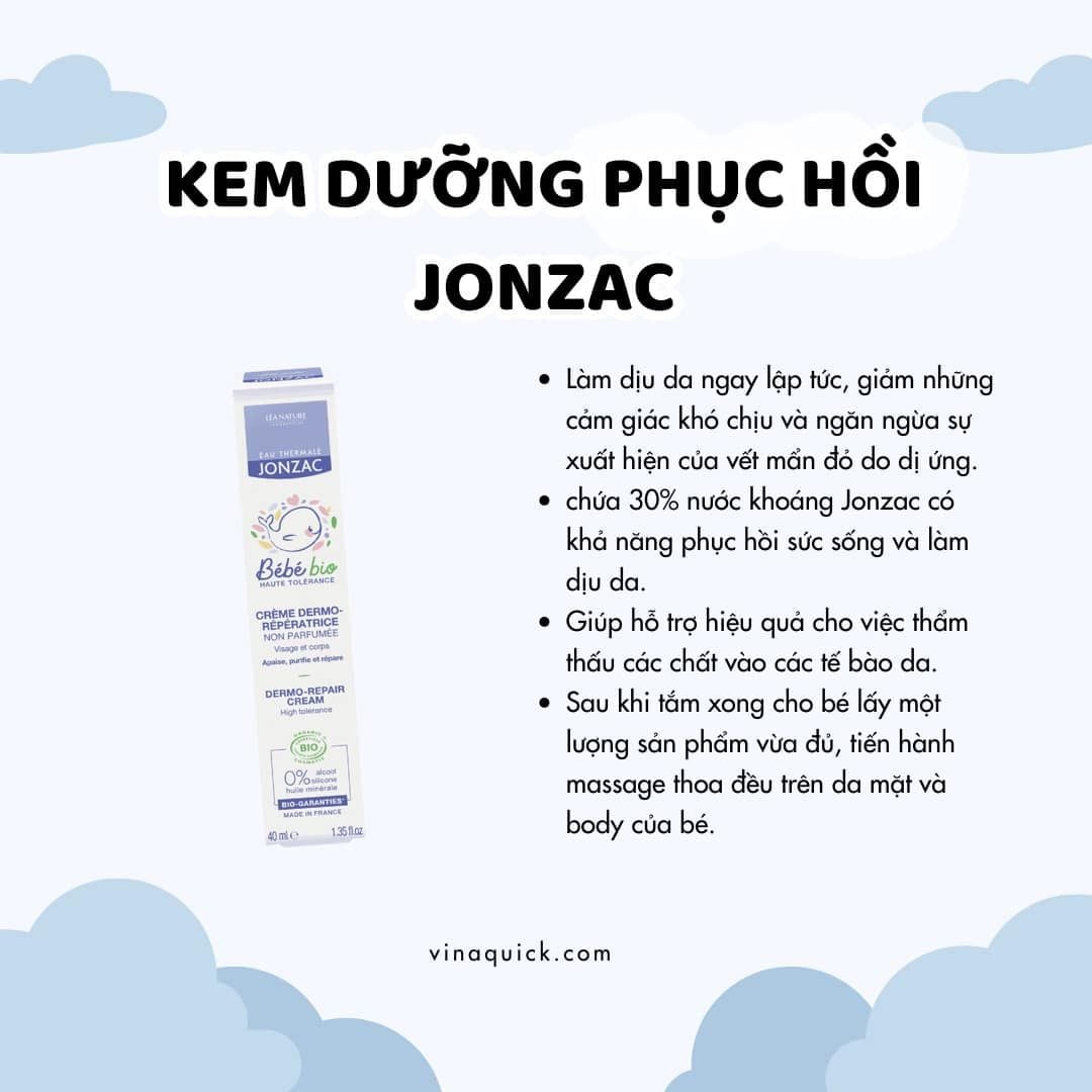  Kem Dưỡng Hữu Cơ Chống Hăm & Phục Hồi Jonzac Dành Cho Bé Từ Sơ Sinh 40ml 