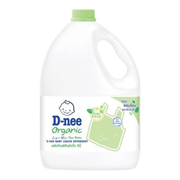  Nước Giặt Quần Áo Em Bé Dnee Xanh Lá - Organic Aloe Vera 3L 