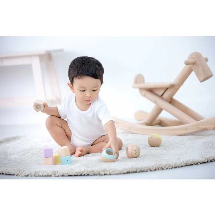  Đồ Chơi Gỗ PlanToys Lật Đật Tròn Sensory Tumbling - Pastel Cho Bé 6M+ 