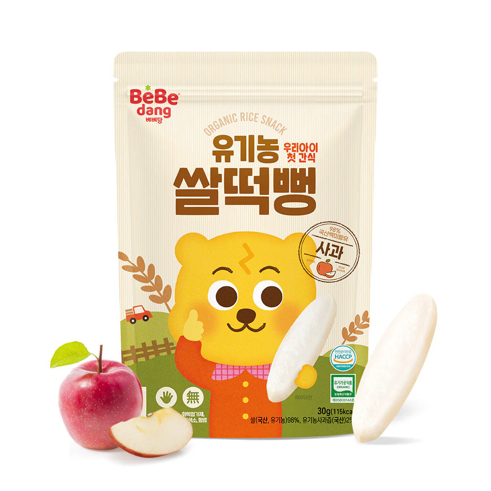  Bánh Gạo Hữu Cơ Dạng Miếng Dẹt Bebedang Cho Bé Từ 6M+ (30g) 