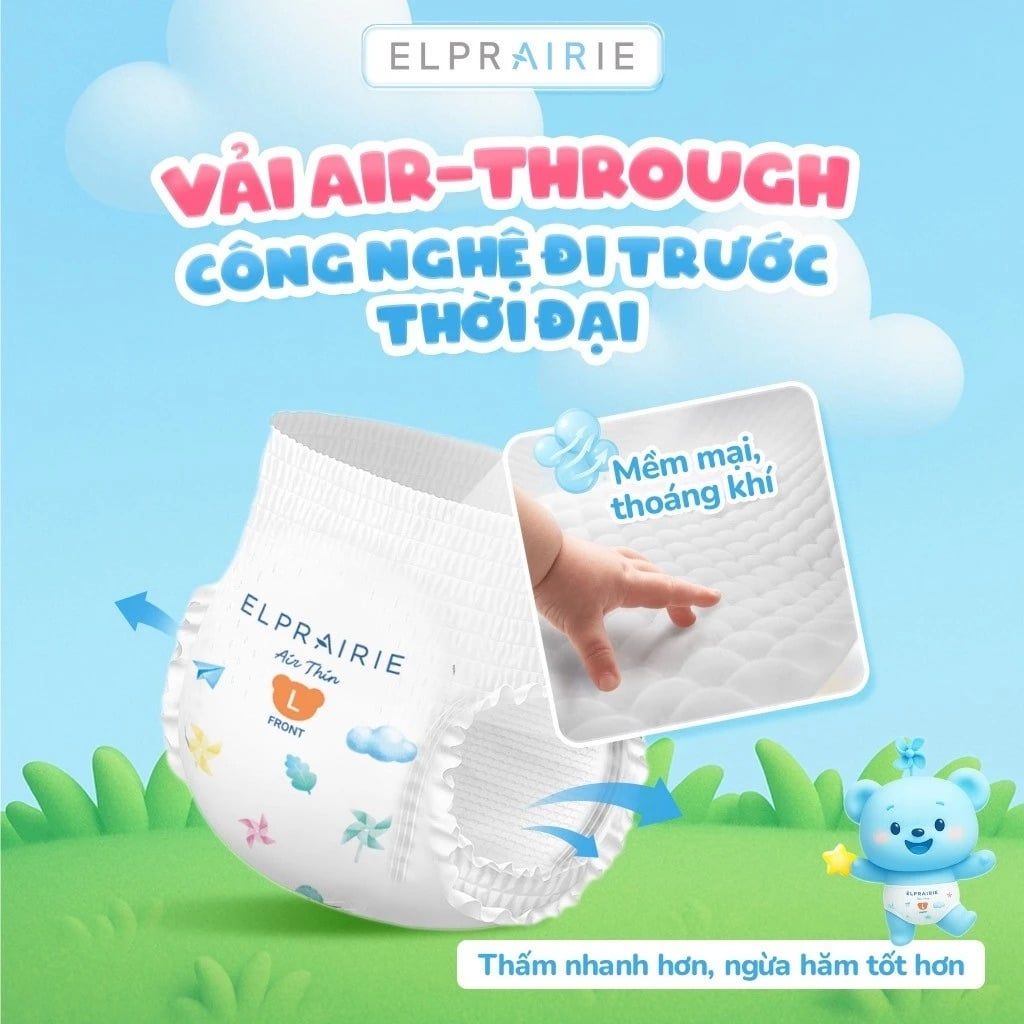 Tã/Bỉm Quần Elprairie Air Thin Nội Địa Hàn 