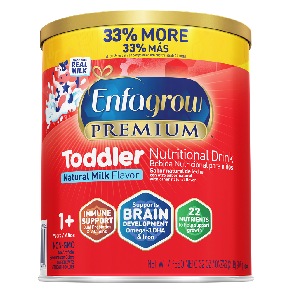  Sữa Enfagrow Premium Toddler Nutritional Drink Natural Milk Flavor Cho Bé Từ 12 - 36 Tháng (907g) - CT 