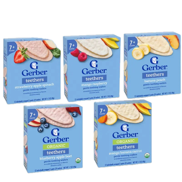  BÁNH GẠO GERBER TEETHERS CHO BÉ TỪ 7M+ (48G) 