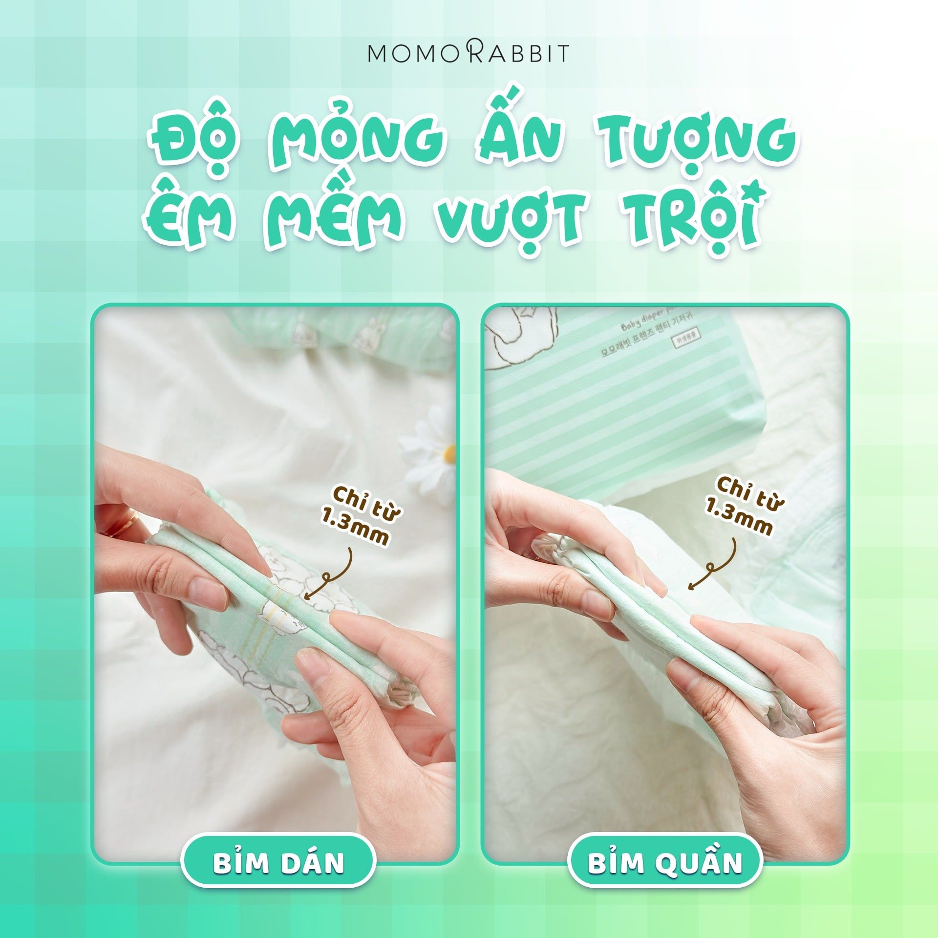  Tã / Bỉm Dán / Quần Momo Rabbit Friends 