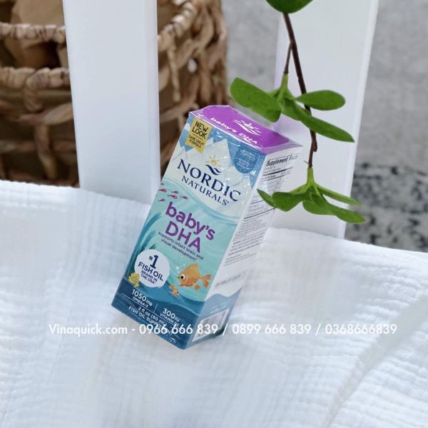  DHA CHO BÉ NORDIC NATURALS 1050 MG OMEGA-3 + 300 IU VITAMIN D3 60ML 