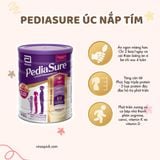  Sữa PediaSure Úc Nắp Tím Cho Bé Từ 1 Đến 10 Tuổi (850g) 