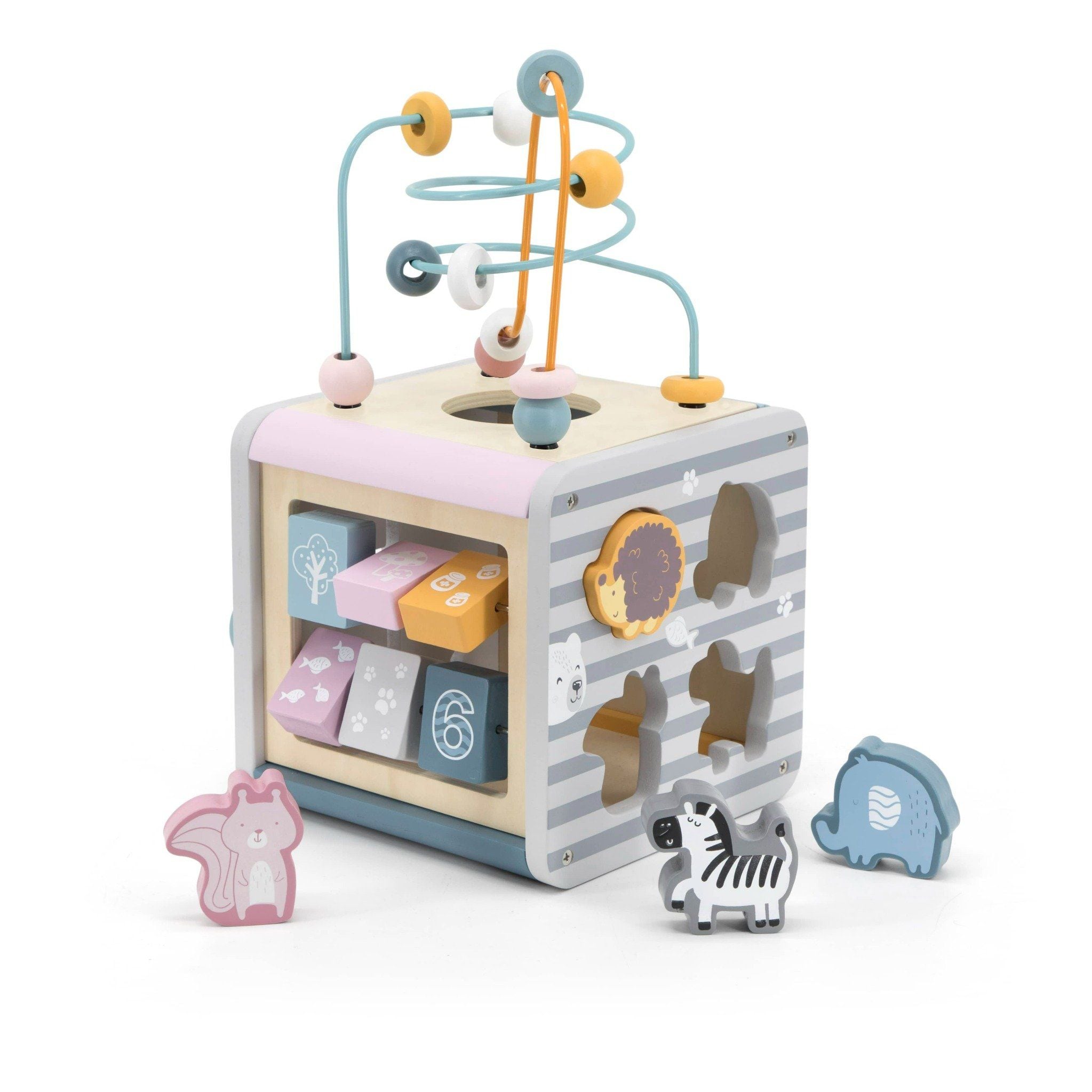  Hộp Đồ Chơi Gỗ Thả Khối  5 in 1 Activity Box Polar B Cho Bé Từ 18M+ 