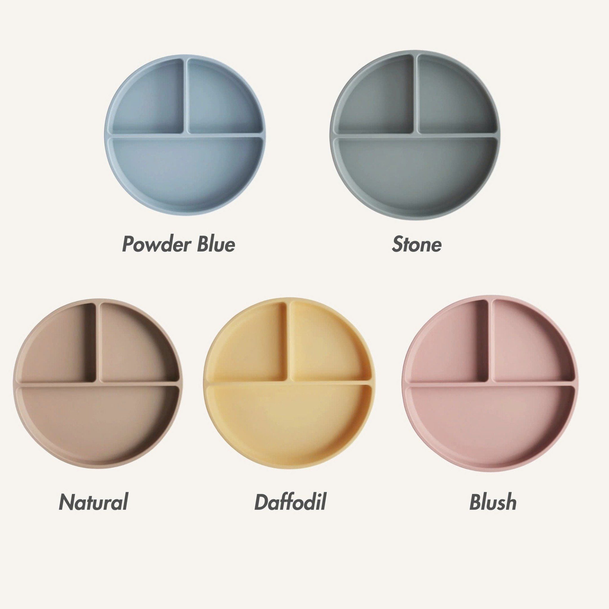  (A) Khay Ăn Dặm Chia Ngăn Silicone Mushie 