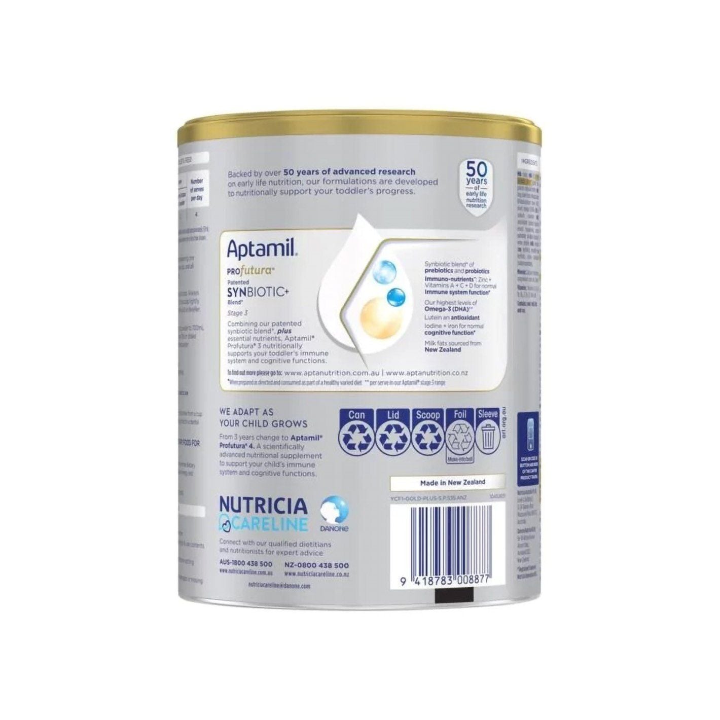  Sữa bột Aptamil Profutura Úc số 3 cho bé trên 1 tuổi (900g) - CT 