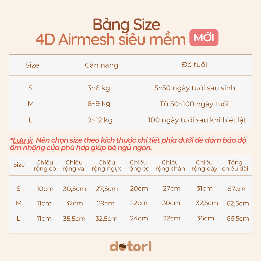  Nhộng chũn Dotori vải mesh lưới Hàn Quốc 