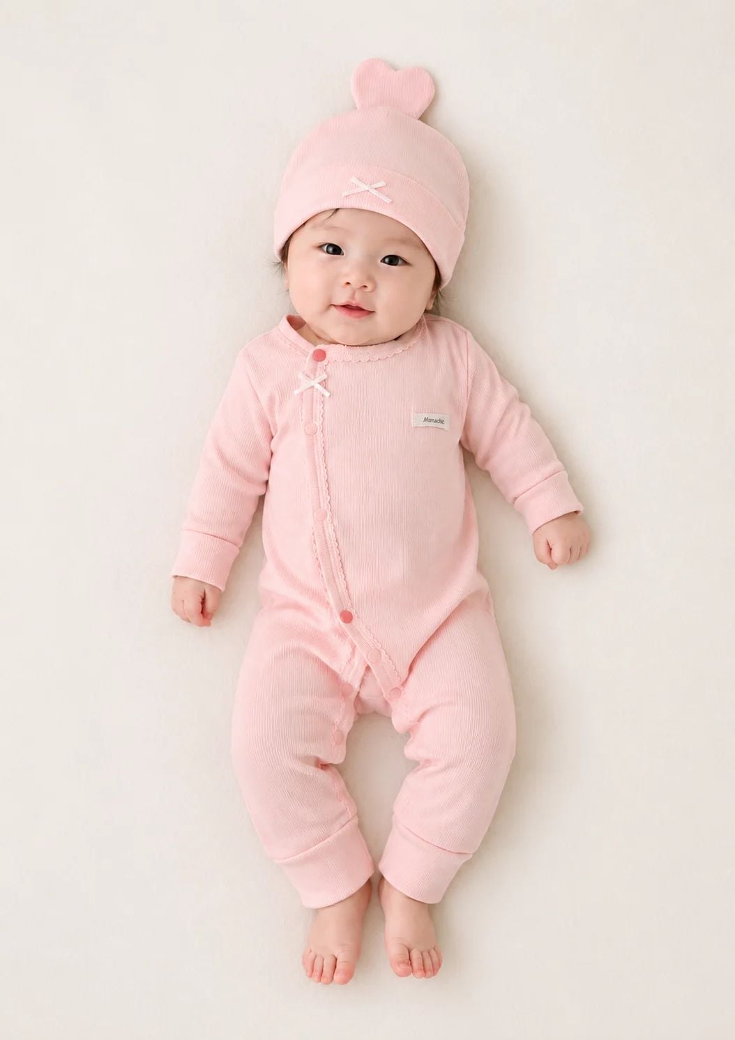  Bộ liền dài MamaCheri có tất dáng ôm bé gái 