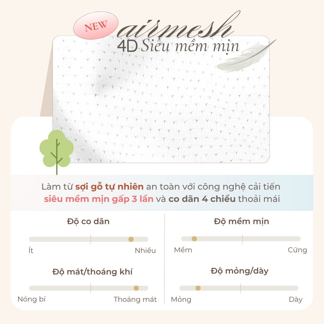  Nhộng chũn Dotori vải mesh lưới Hàn Quốc 