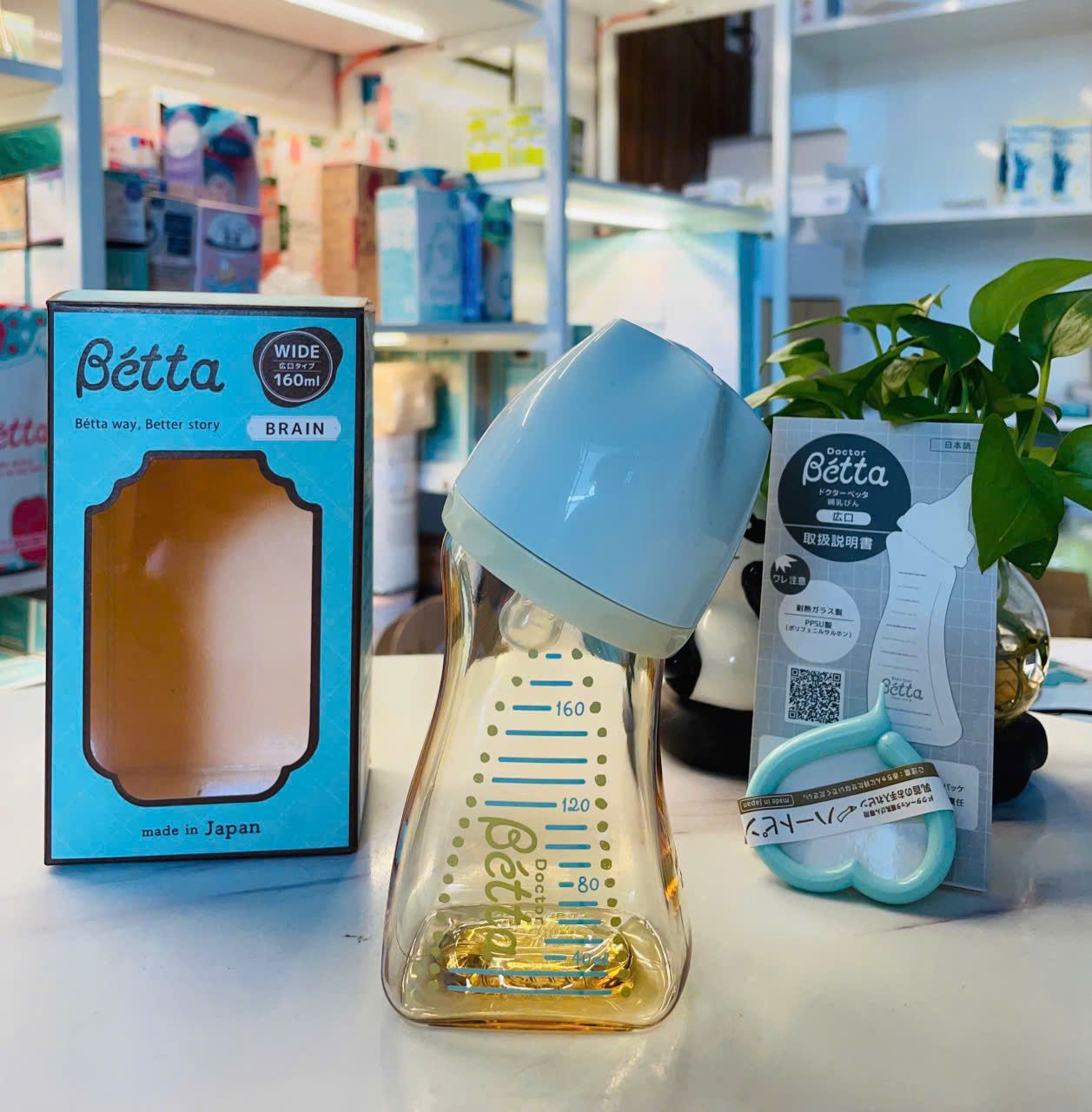  Bình Sữa Betta PPSU Màu Pastel Trơn 160ml 