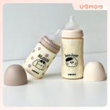  Bình Sữa PPSU Cổ Rộng UBmom Mèo Bonjour Begie 