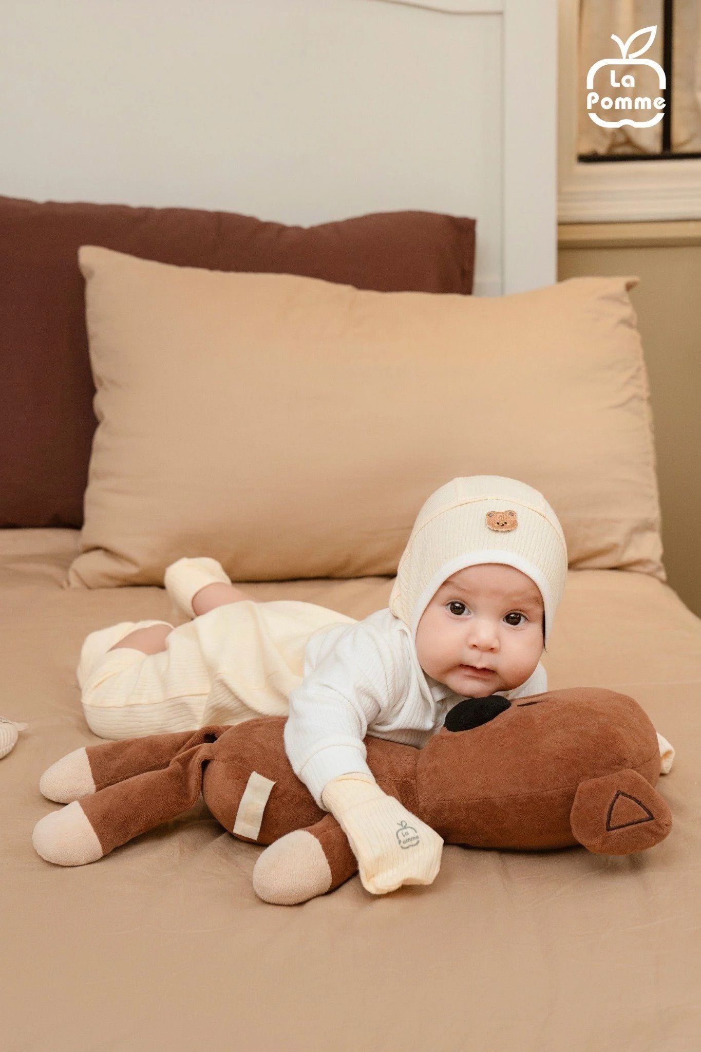  Body Dài Tay La Pomme Dệt Vân Chìm - Màu Vàng 