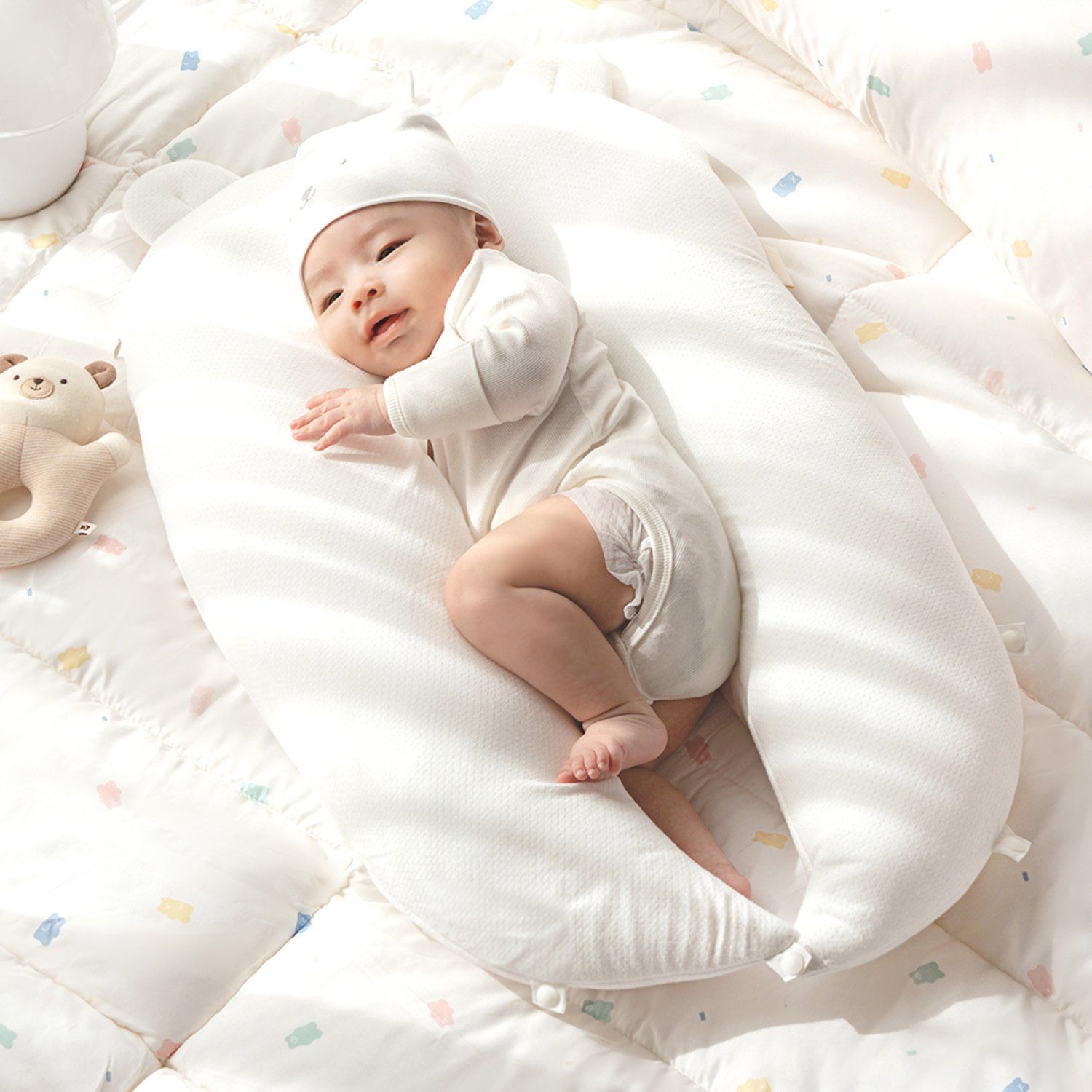  GỐI THỎ CHỐNG LẬT GGUMBI HÀN QUỐC CHO BÉ TỪ 0M+ 