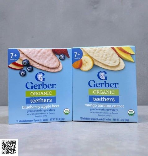  BÁNH GẠO GERBER TEETHERS CHO BÉ TỪ 7M+ (48G) 