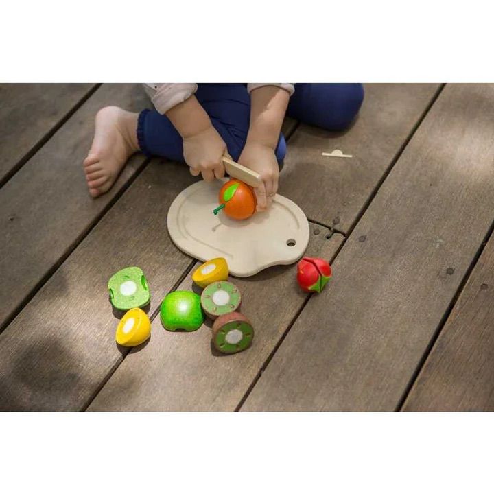  (A) Đồ Chơi Gỗ PlanToys Cắt Trái Cây Assorted Fruit Cho Bé 18M+ 