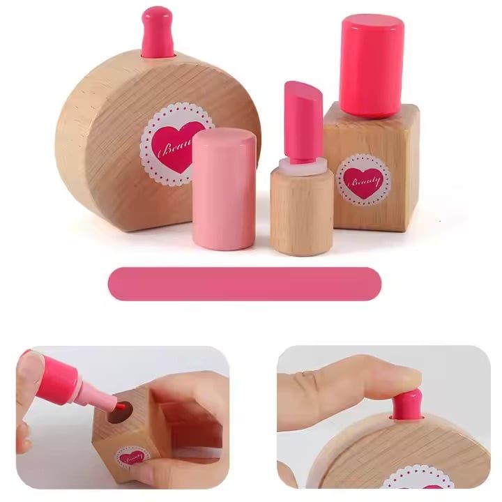  Bộ Đồ Chơi Trang Điểm Cho Bé Bằng Gỗ LouLou By Vinaquick 