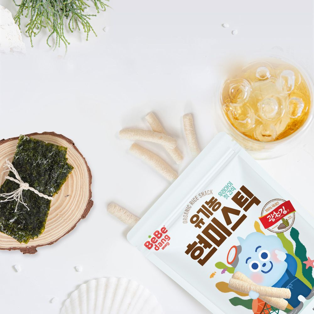  Bánh gạo lứt hữu cơ que dài Bebedang vị Rong Biển cho bé từ 6M+ (30g) 