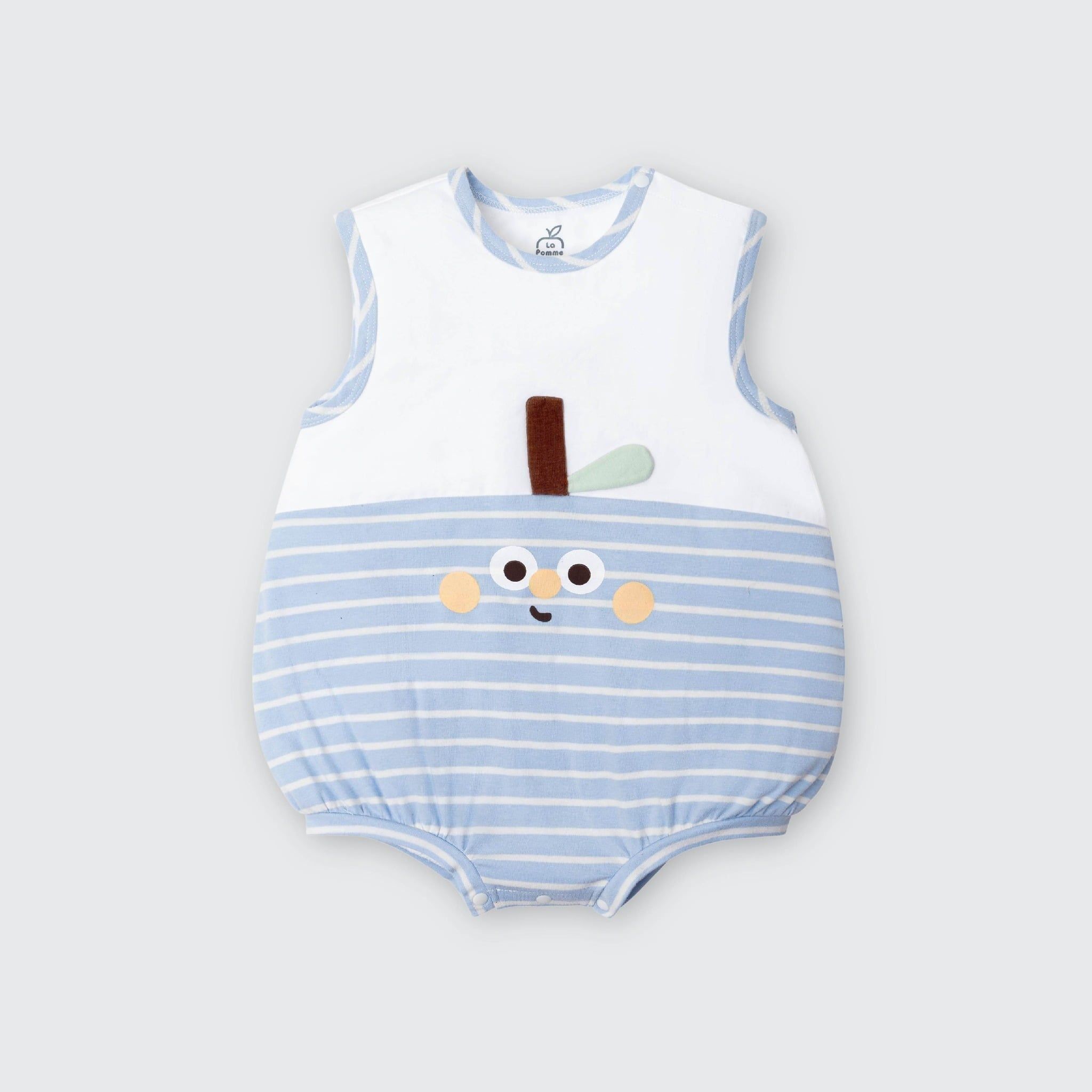  Body sát nách La Pomme trái cây ngộ nghĩnh - Trắng Xanh 