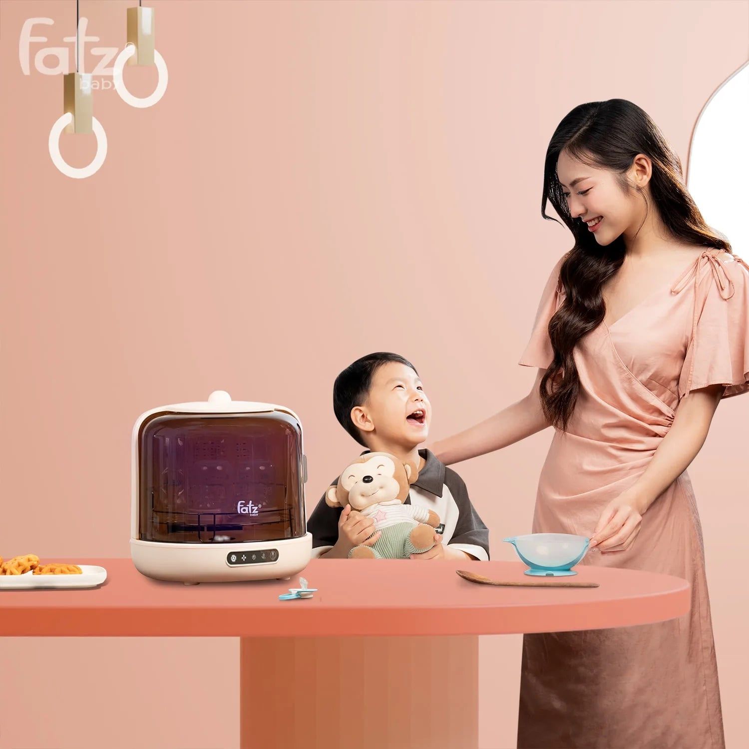  Máy Úp Bình Sữa Tiệt Trùng UVC Sấy Khô Và Bảo Quản Fatzbaby Tidy 2 