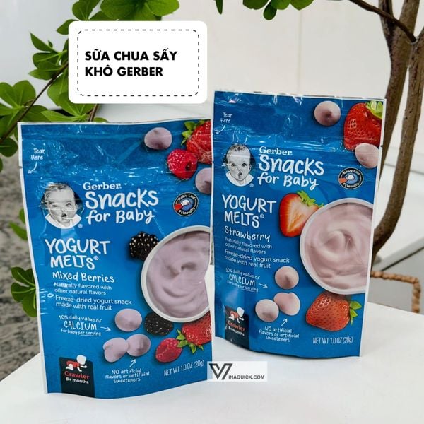  SỮA CHUA KHÔ GERBER CHO BÉ TỪ 8M+ (28G) 