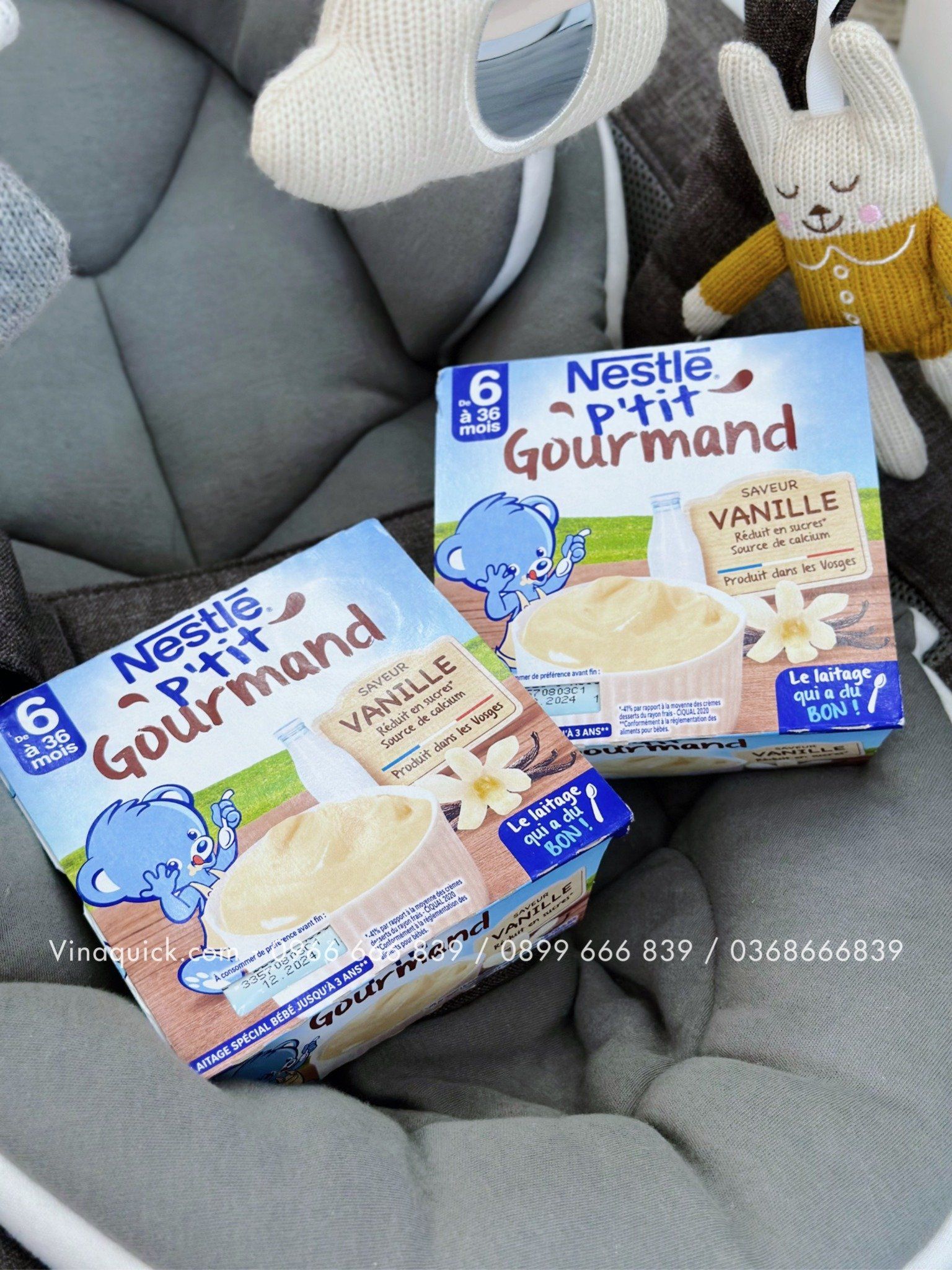  (A) Váng Sữa Nestle P'tit Gourmand Vị Vani Cho Bé Từ 6M+ 