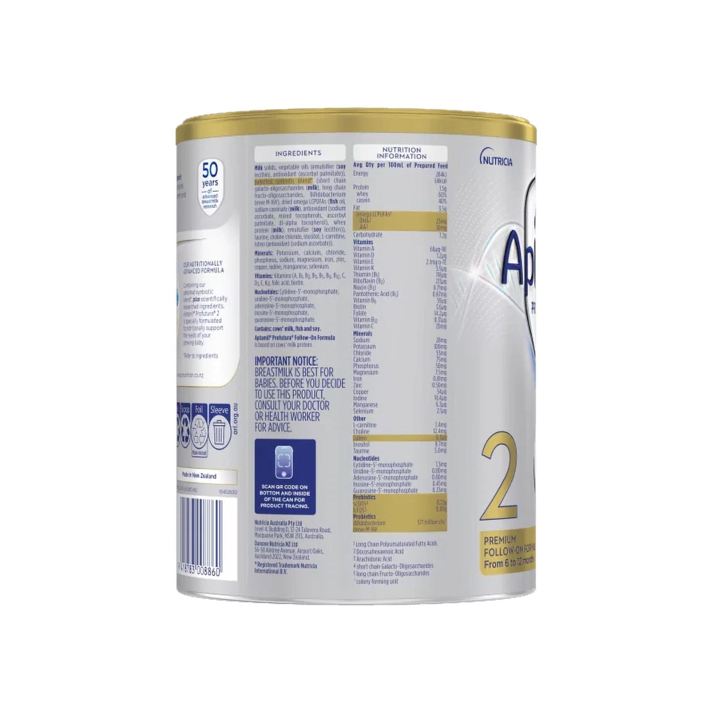  Sữa bột Aptamil Profutura Úc số 2 cho bé từ 6-12 tháng (900g) - CT 