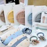 (A) Set 2 Thìa Ăn Dặm Silicone Mushie Cho Bé 