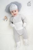  Body Dài Tay La Pomme Hoạ Tiết Đáng Yêu - Màu Ghi 
