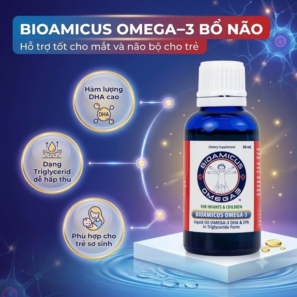  DHA BioAmicus Omega-3 Cho Bé (30ml) 