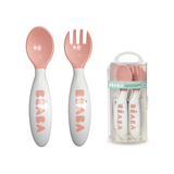  Set Thìa & Nĩa Tập Ăn Công Thái Học Ergonomic Cutlery Béaba Cho Bé Từ 8M+ 