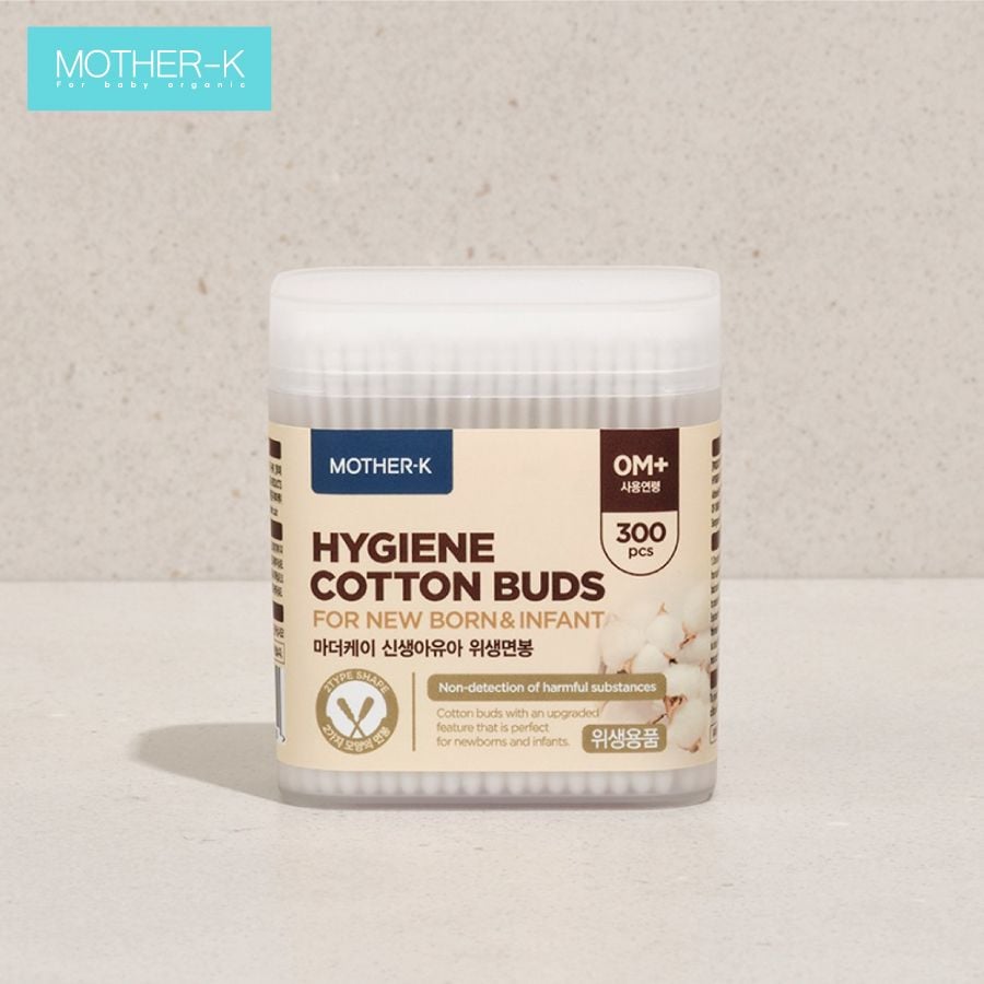  TĂM BÔNG SƠ SINH 1 ĐẦU XOẮN MOTHER-K HÀN QUỐC (300C) 