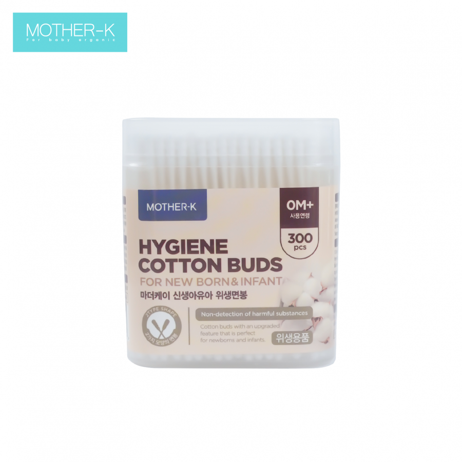  TĂM BÔNG SƠ SINH 1 ĐẦU XOẮN MOTHER-K HÀN QUỐC (300C) 