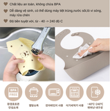  Yếm Ăn Dặm Họa Tiết Silicone Modui Cho Bé Từ 6M+ 