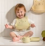  Yếm Ăn Dặm Họa Tiết Silicone Modui Cho Bé Từ 6M+ 