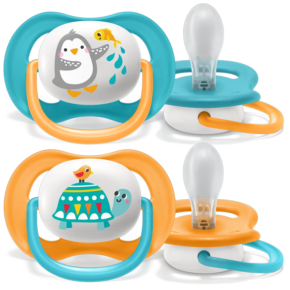  Set 2 Ti Giả Philips Avent Thông Khí Ultra Air Animal (6-18M) 
