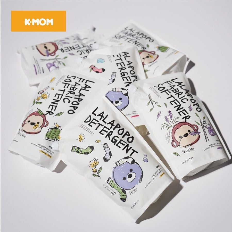  Nước Xả Thuần Chay Lalapopo K-Mom Hàn Quốc 1300ml (DẠNG TÚI) 