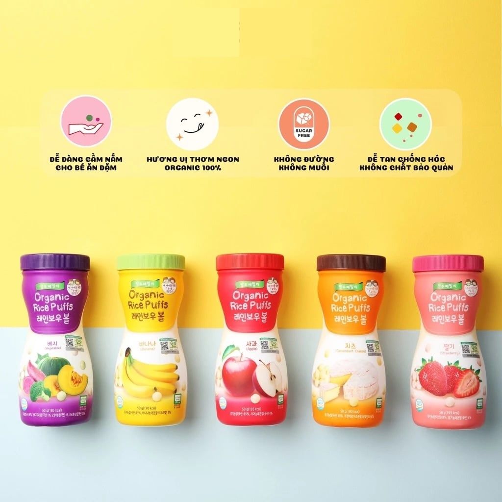  Bánh Bỏng Gạo Tròn Hữu Cơ Fram To Baby 50g 